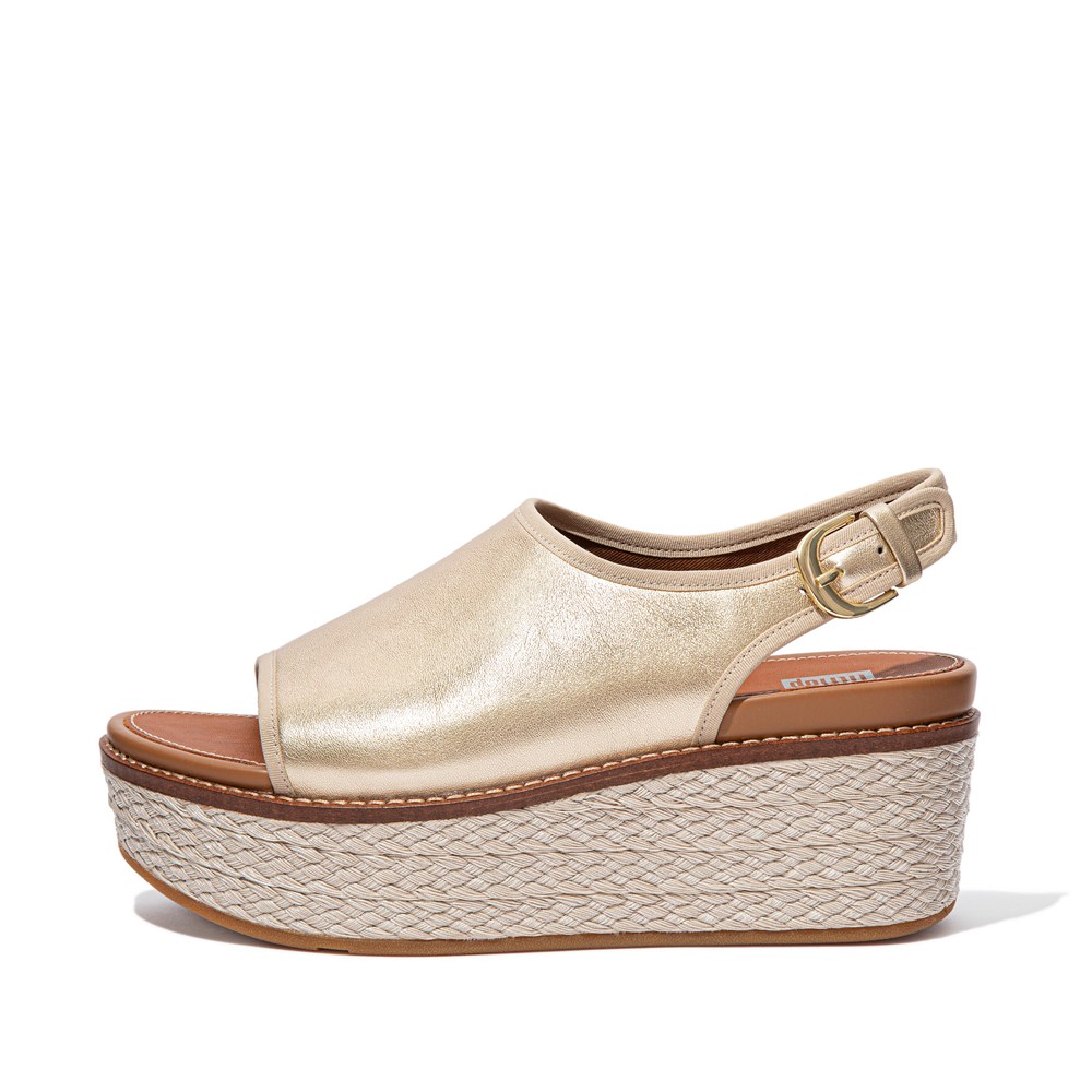 Fitflop Wedge Dame Guld - Eloise Mixed-Metallics Back-Strap - PWDVE2564